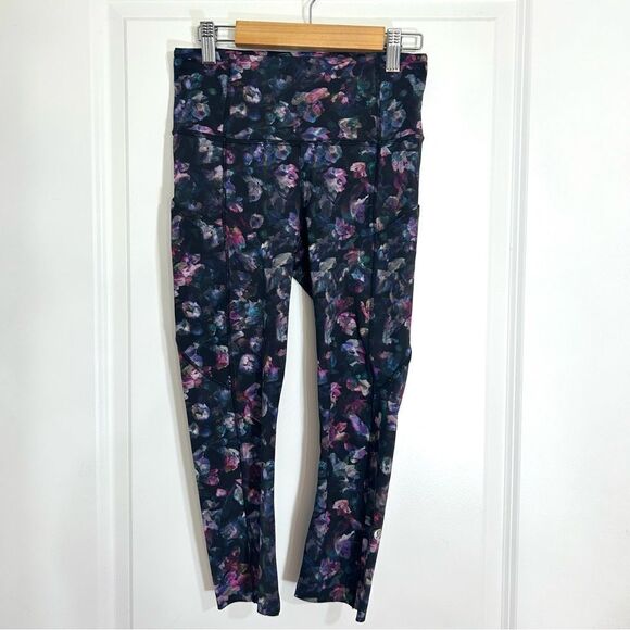 Lululemon Fast and Free Crop II 19" Non-Reflective Activate Floral Multi 4 - Picture 5 of 13